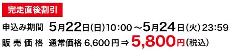完走直後割引